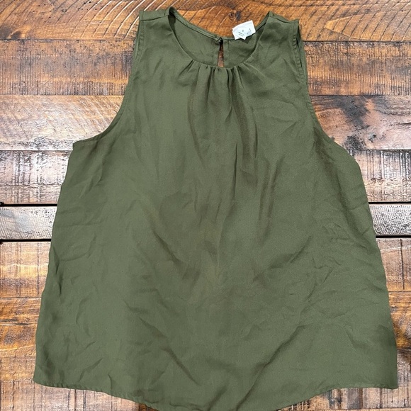 A New Day Forest Green Sleeveless Blouse - Picture 1 of 2
